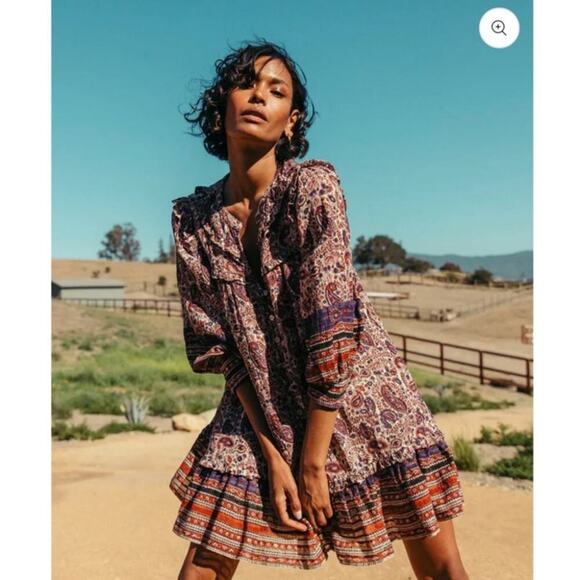 Cleobella Reign Mini Dress Laurel Block Print Size XS - Picture 1 of 11